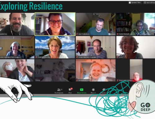 Go Deepers met online to play Resilience line